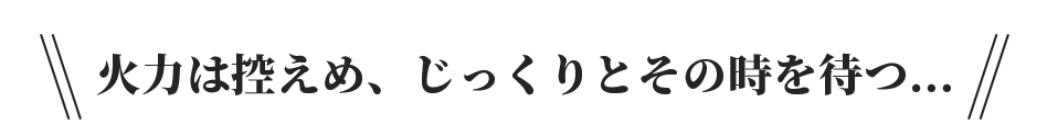 じっくりとその時を待つ…